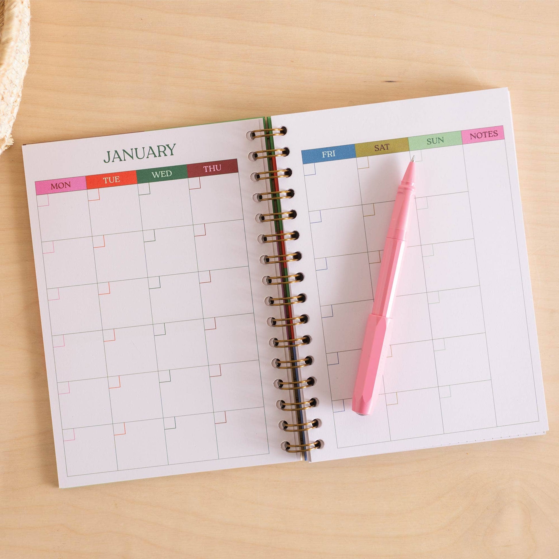 Open A5 In Bloom Gardeners Journal showing 'Monthly Garden Plan' page