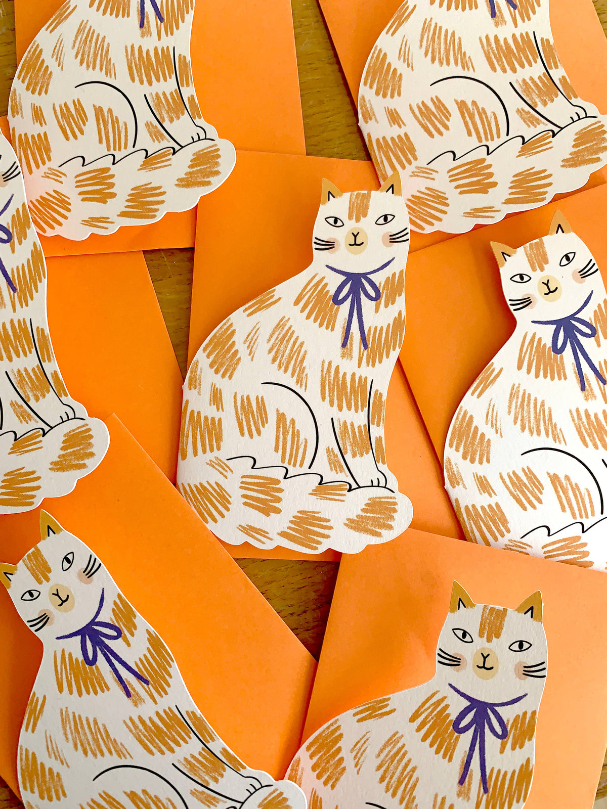 Sustainably sourced Kitty Kenda shaped card