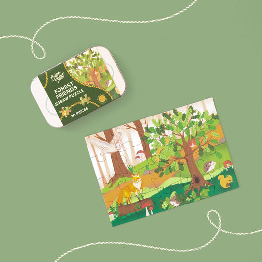 Forest Friends Jigsaw Puzzle by Cotton Twist in keepsake tin