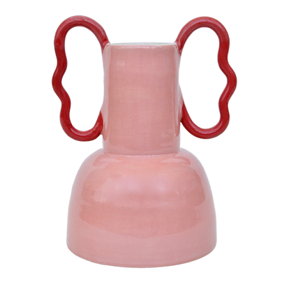 Wiggle Handle Vase - Pink