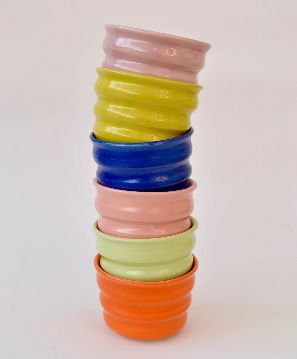Handcrafted Ripple Beaker in various colours. Made in the UK.