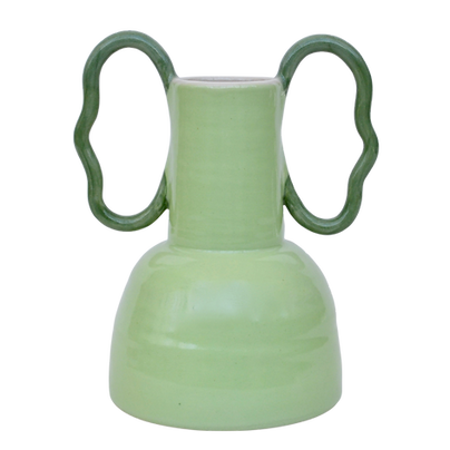 Wiggle Handle Vase - Mint Green
