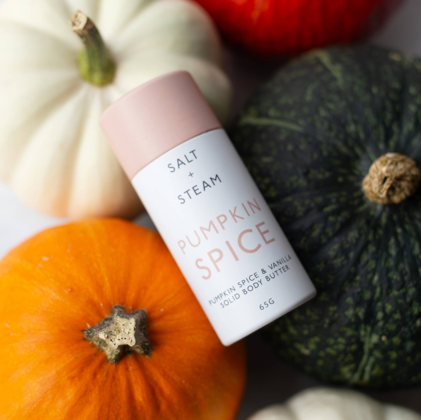 Plant-based body butter packed with pumpkin oil, shea, cocoa, and vanilla