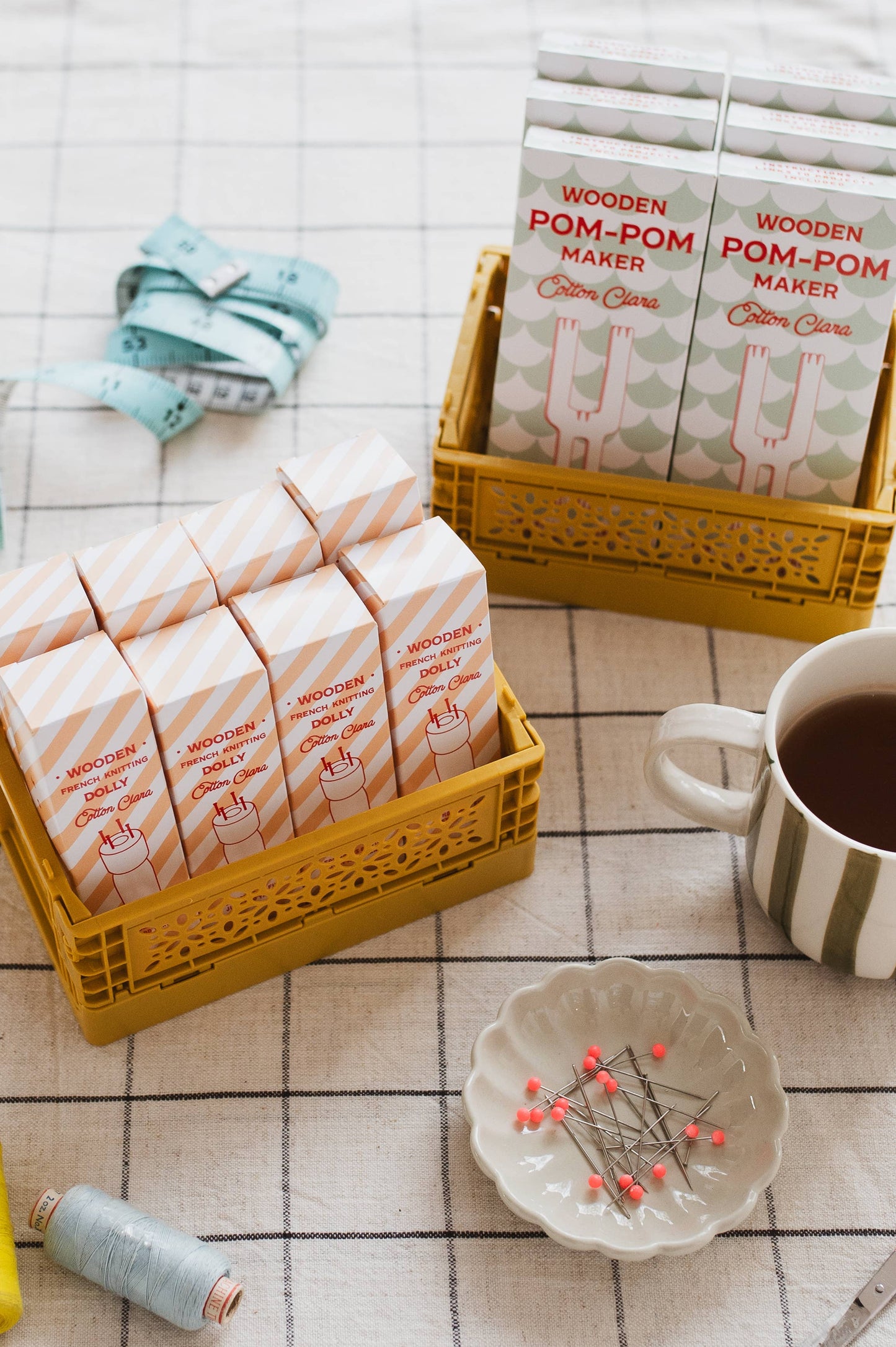 Mindful crafting with a wooden French knitting bobbin