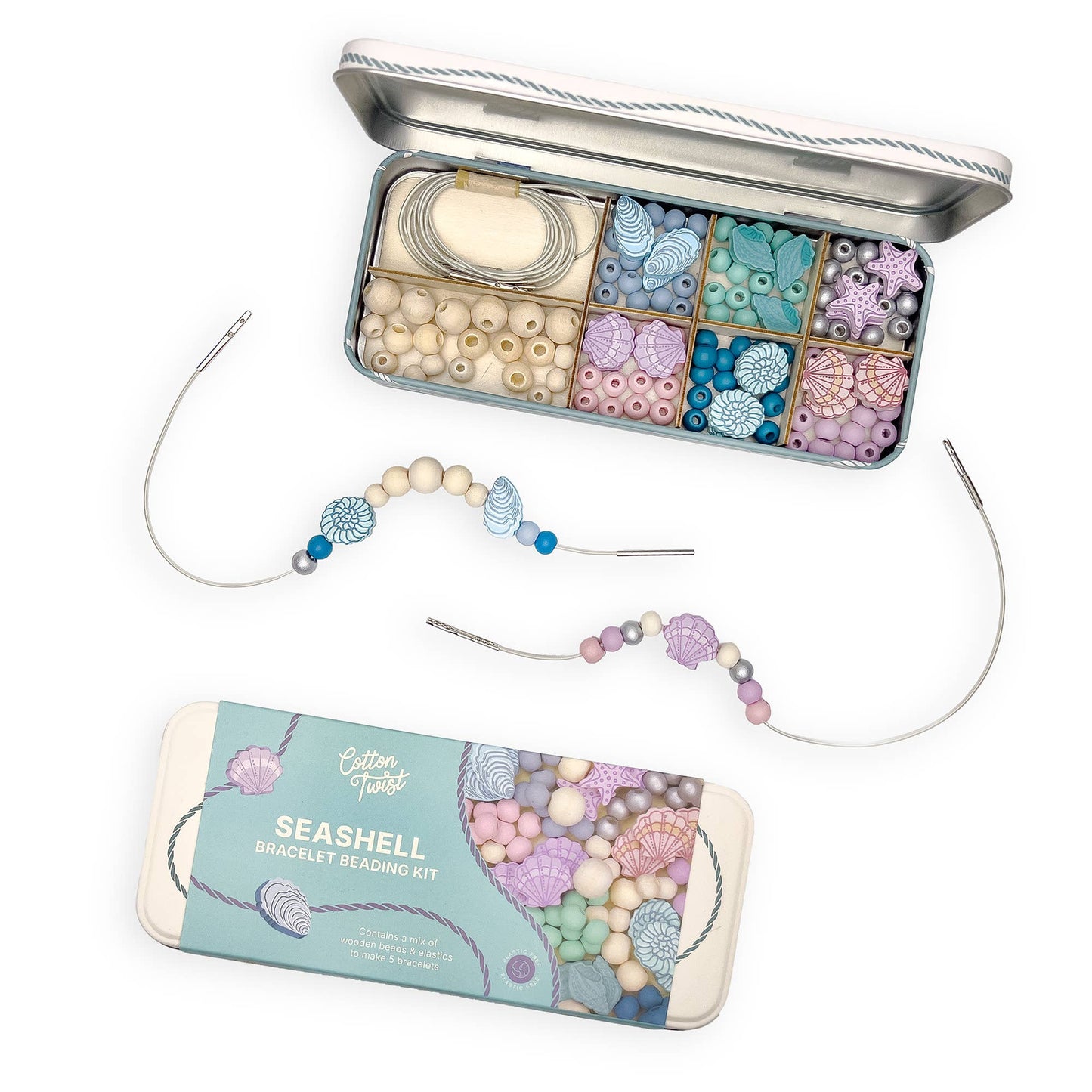 Sustainably sourced wooden beads and pastel spheres