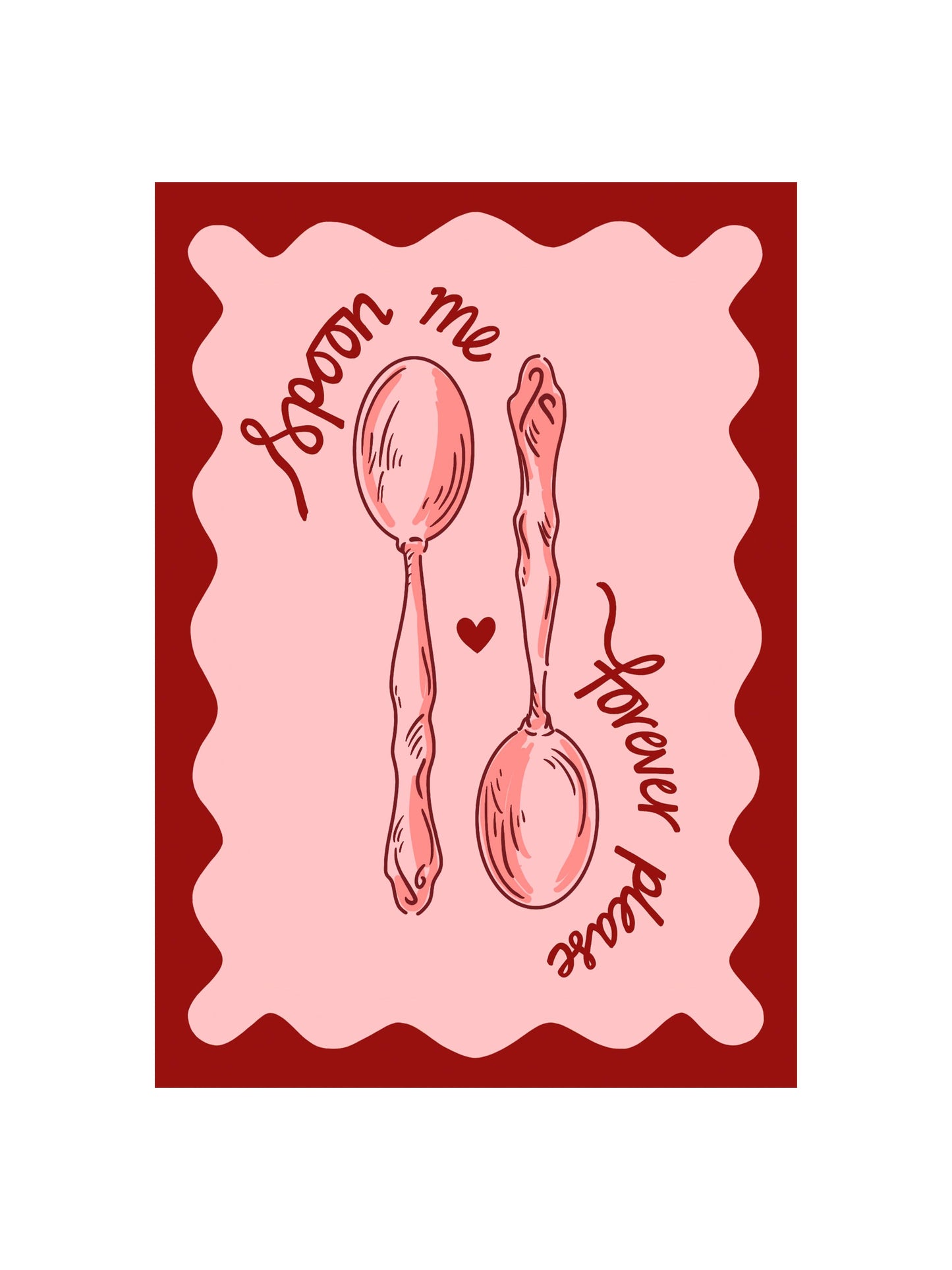 Spoon Me Forever Please Love and Valentine's Day Card