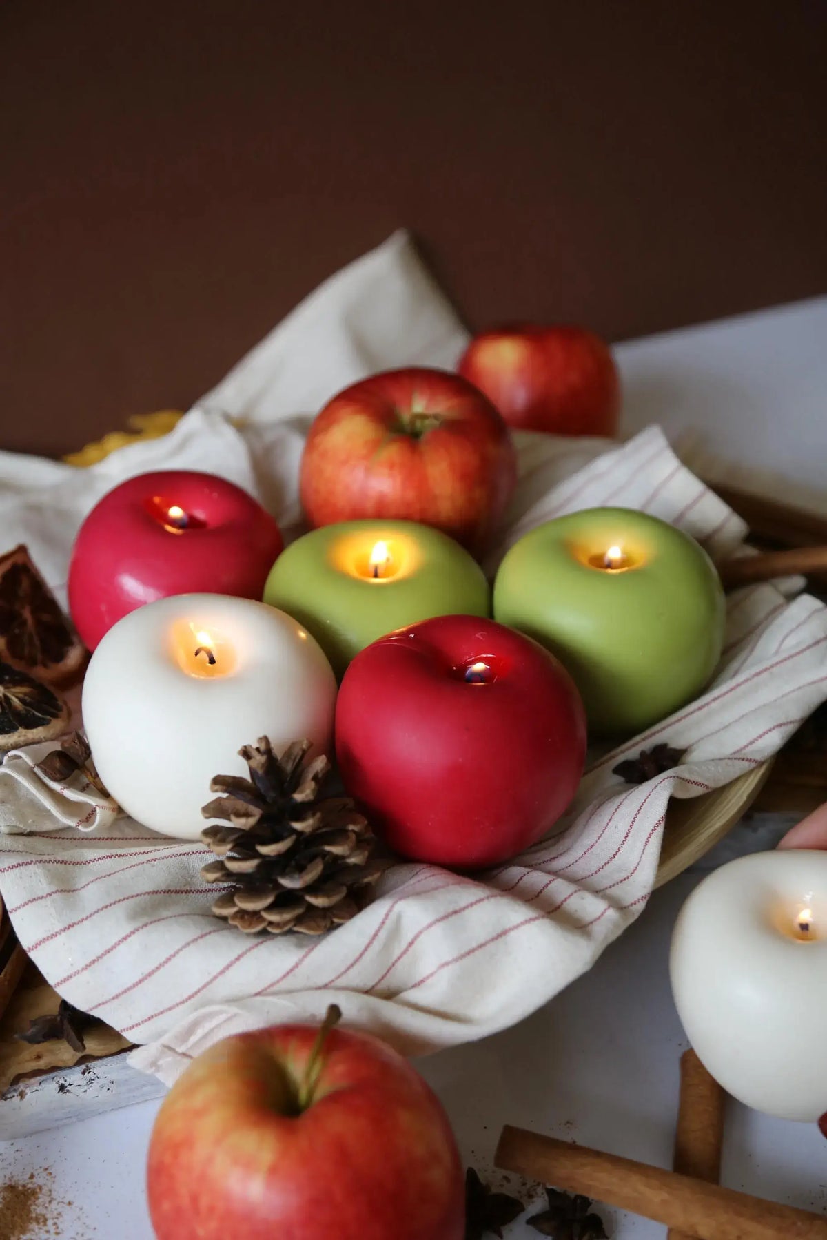 Forget Me Not and Green autumn candle collection