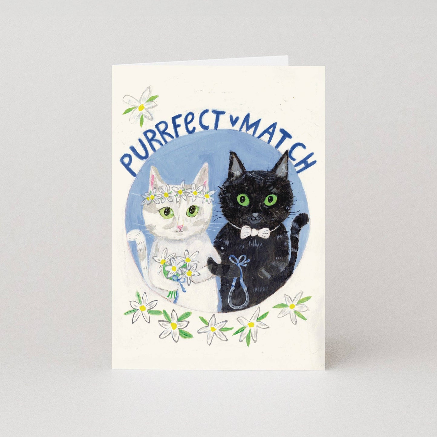 Purrfect Match Cat Wedding Card by Studio Boketto