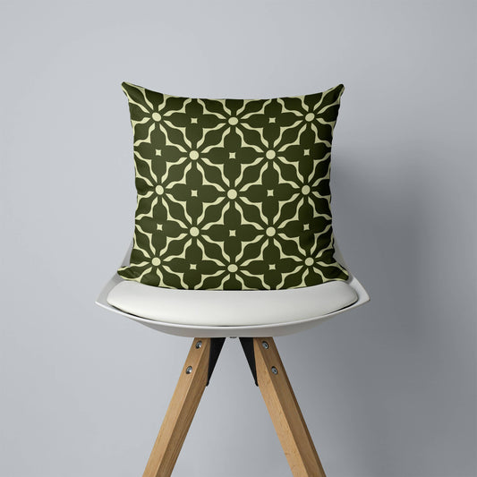 Close-up of Festival 6 Scatter Cushion showing cotton fabric texture and zip fastening