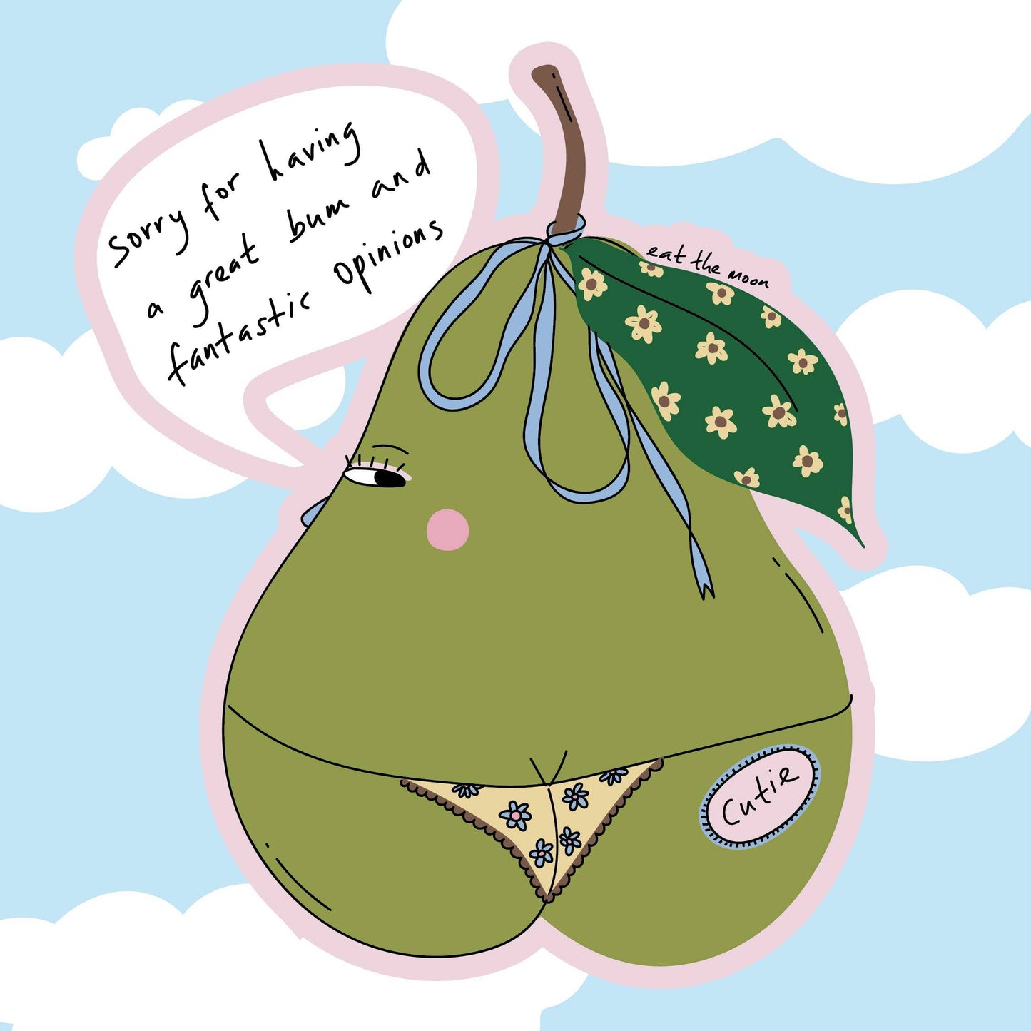 Pear glossy sticker, die cut sticker, vinyl sticker