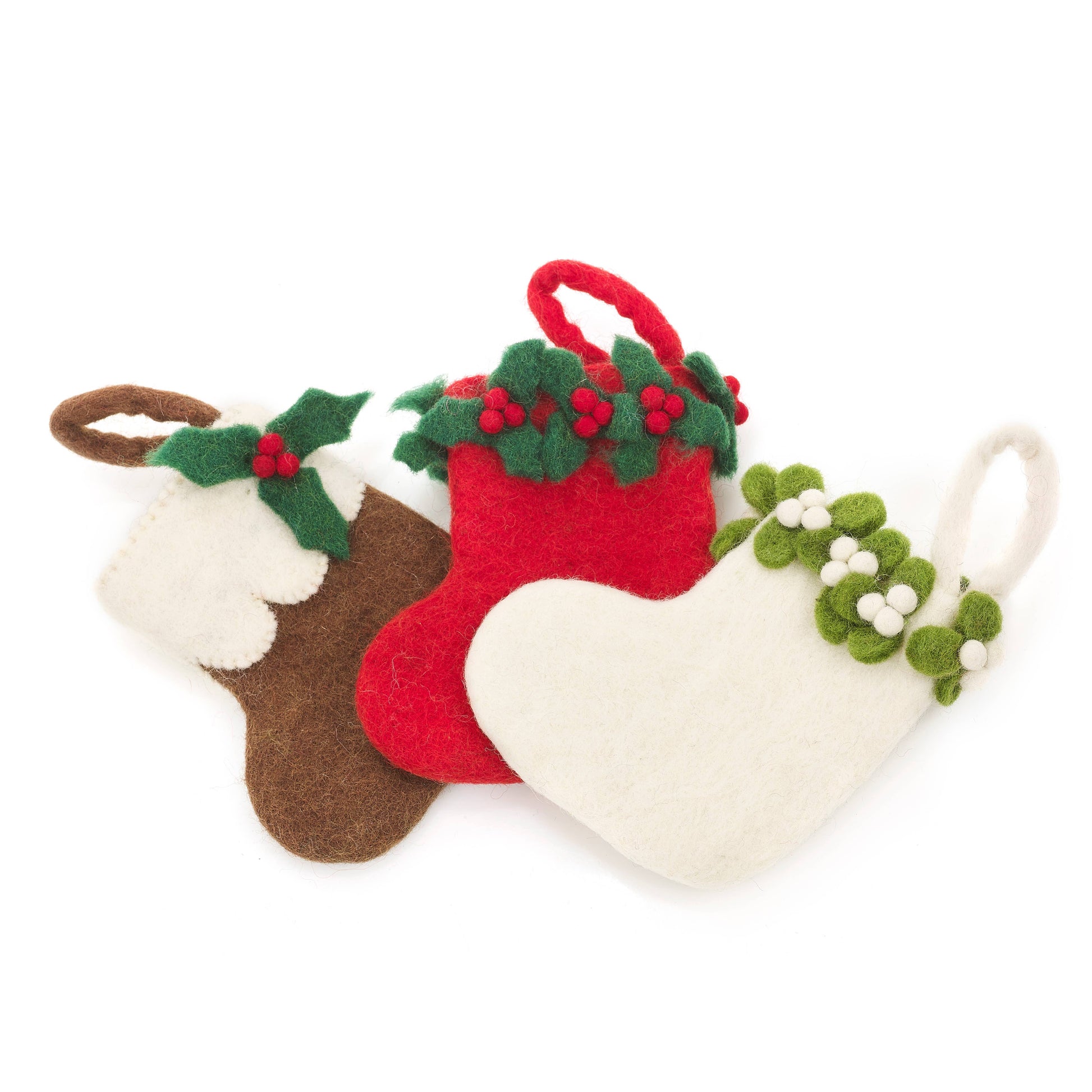 Ethically sourced felt Christmas decoration hanging
