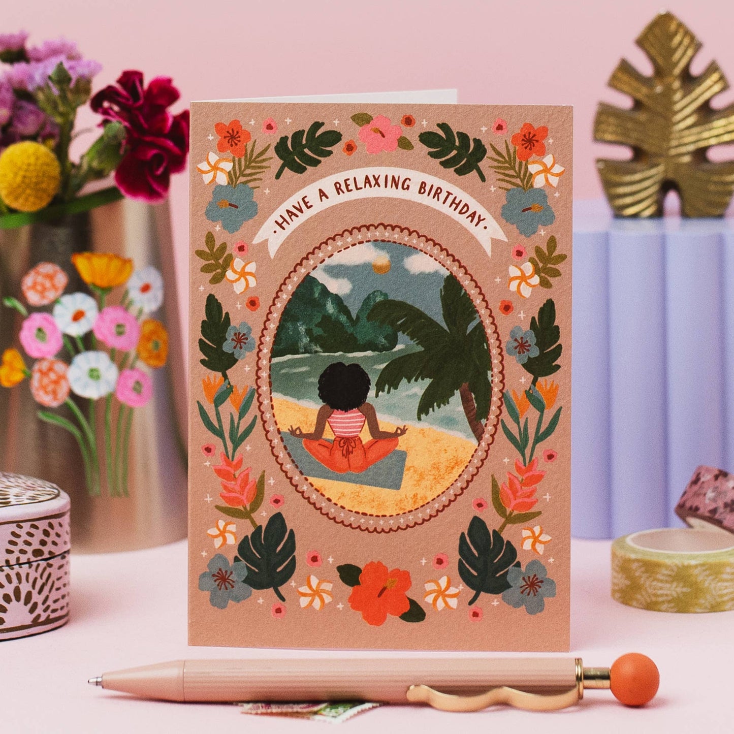 Wild Women range birthday card with kraft envelope