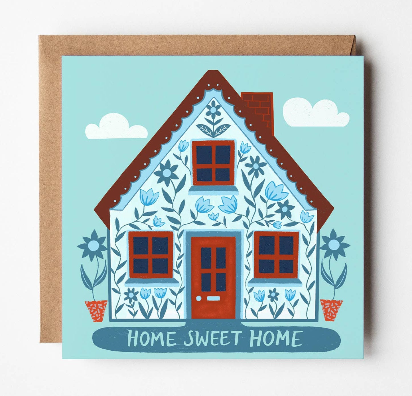 Folk Art Home Sweet Home New Home Card