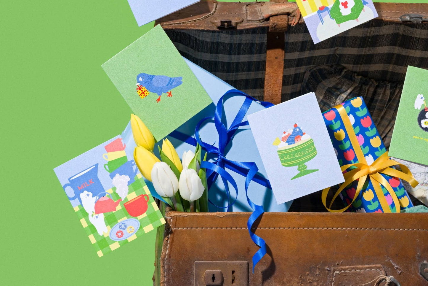 Plastic free eco friendly greeting card packaging