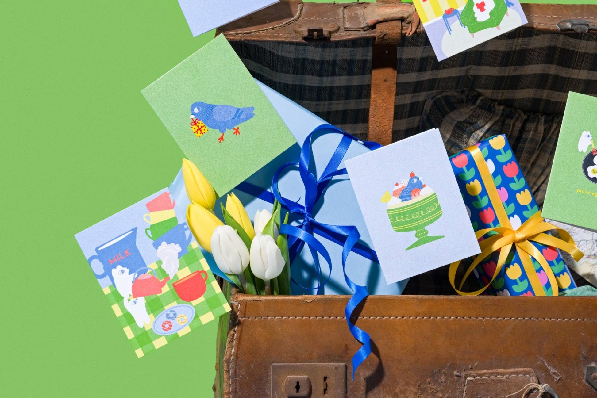 Plastic free eco friendly greeting card packaging