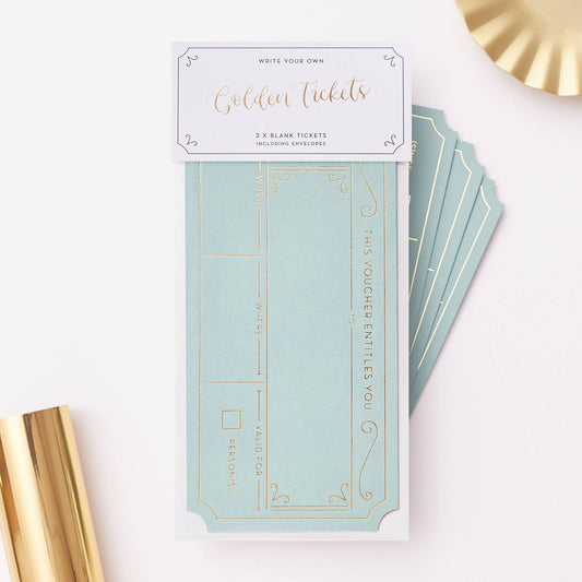 The days of printing off an email confirmation are officially over! Hot foiled in our small studio and sold as a pack of 3, Another Loop designed these colourful tickets to help create the perfect surprise reveal, make gifting experiences and events feel extra special. Each voucher is blank and ready to be personalised.