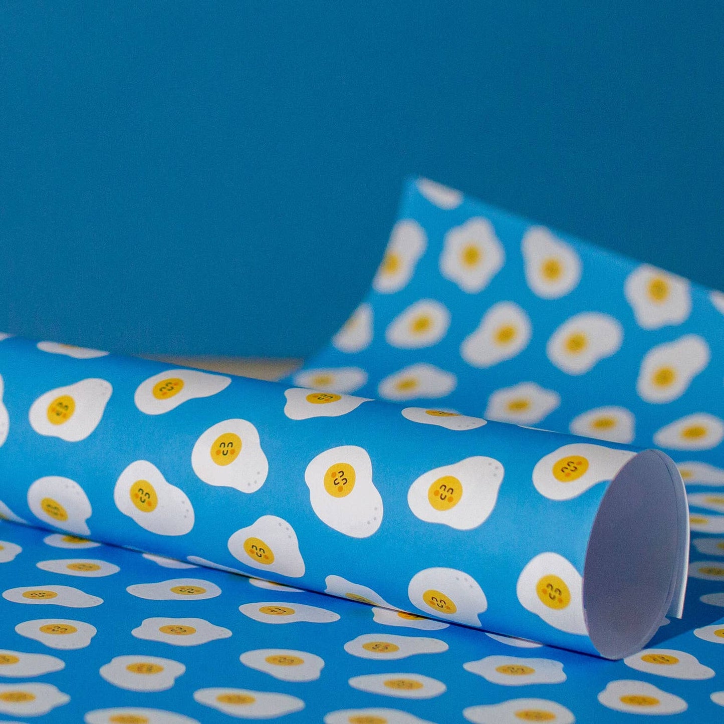 Close up of egg patterned gift wrap sheet