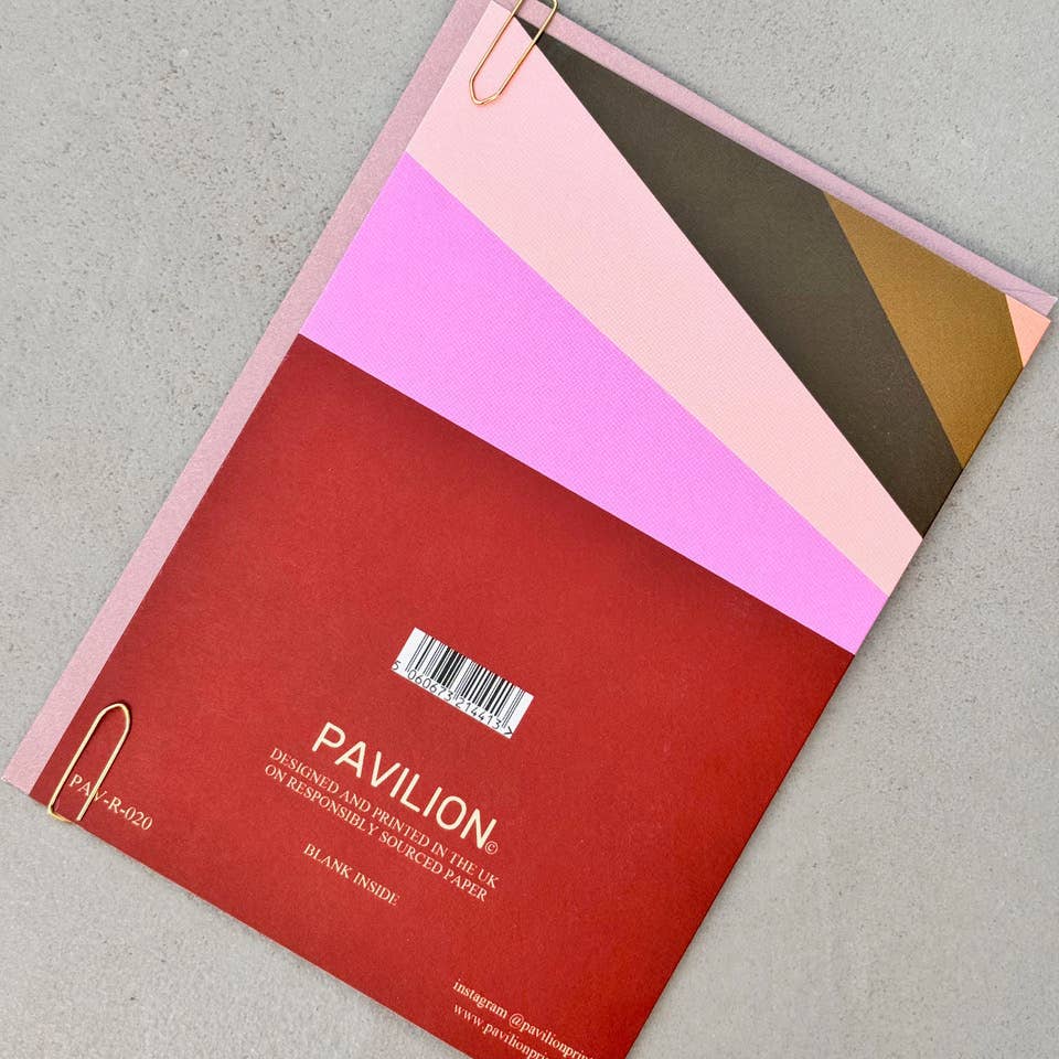 Handmade UK rainbow heart card for Valentine's Day