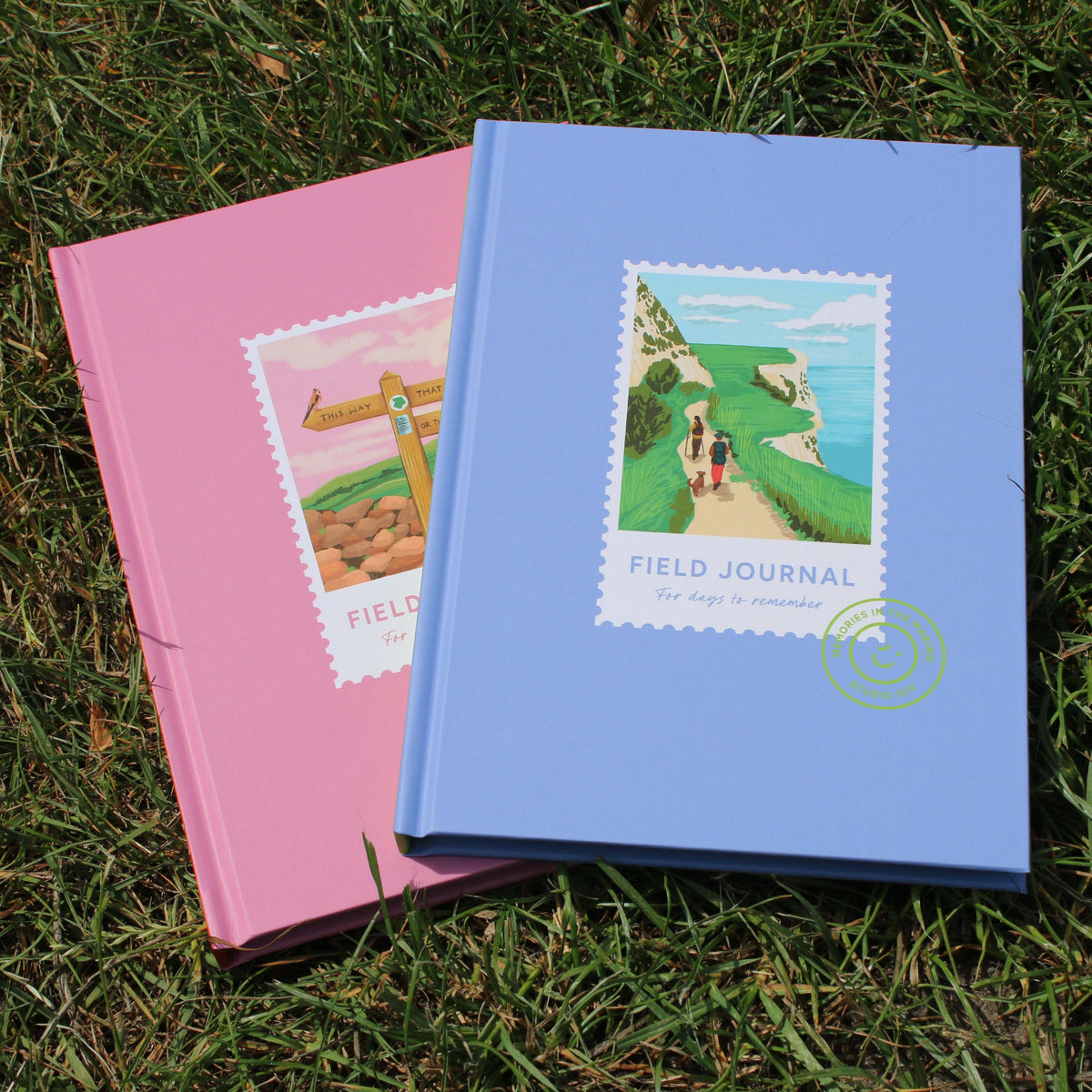 Premium 120gsm bullet journal pages inside the Hiking Field Journal