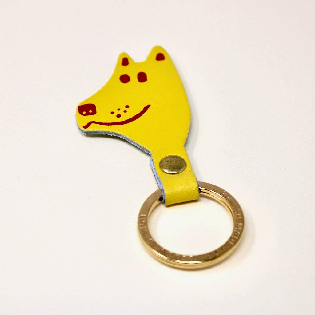 Dog and Cat Head Key Fob Pair