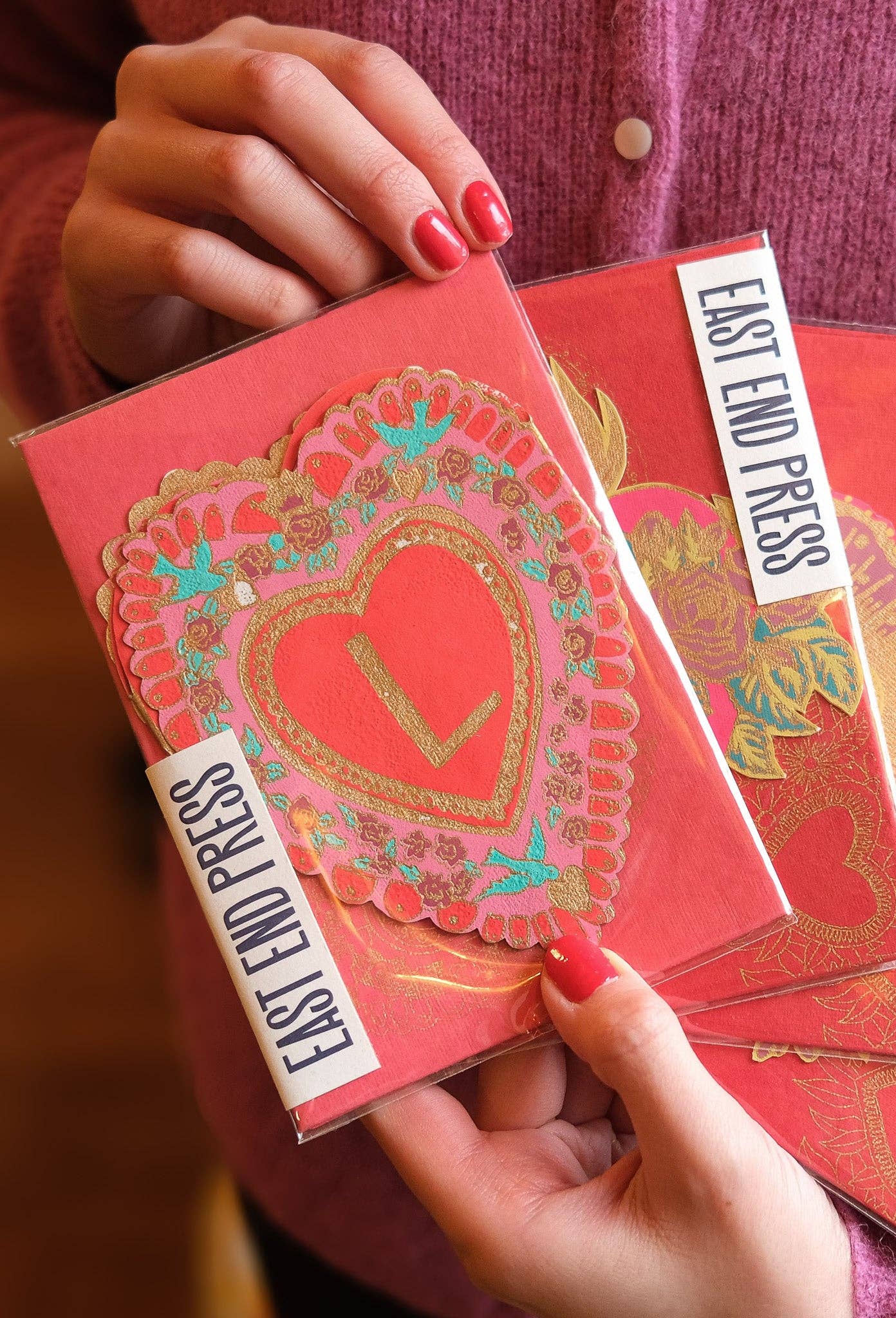 Unfolding Love greeting card display