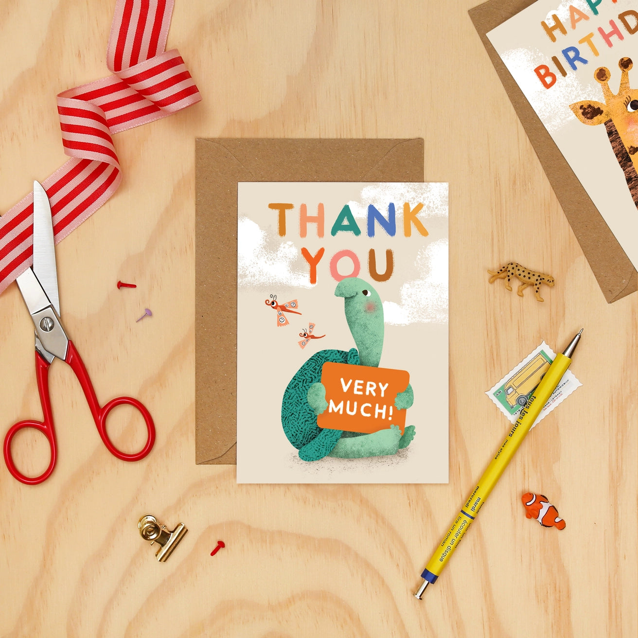 Emily Nash animal thank you card designs