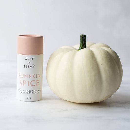 Plant-based body butter packed with pumpkin oil, shea, cocoa, and vanilla