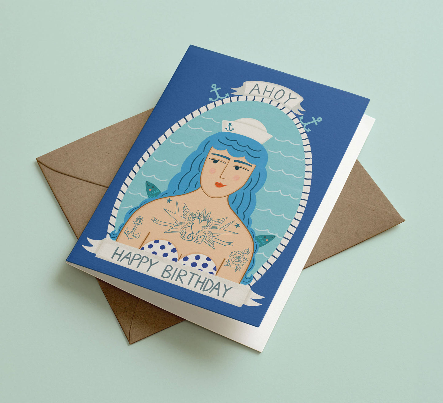 Sustainably sourced A6 birthday card with kraft envelope by Su Owen