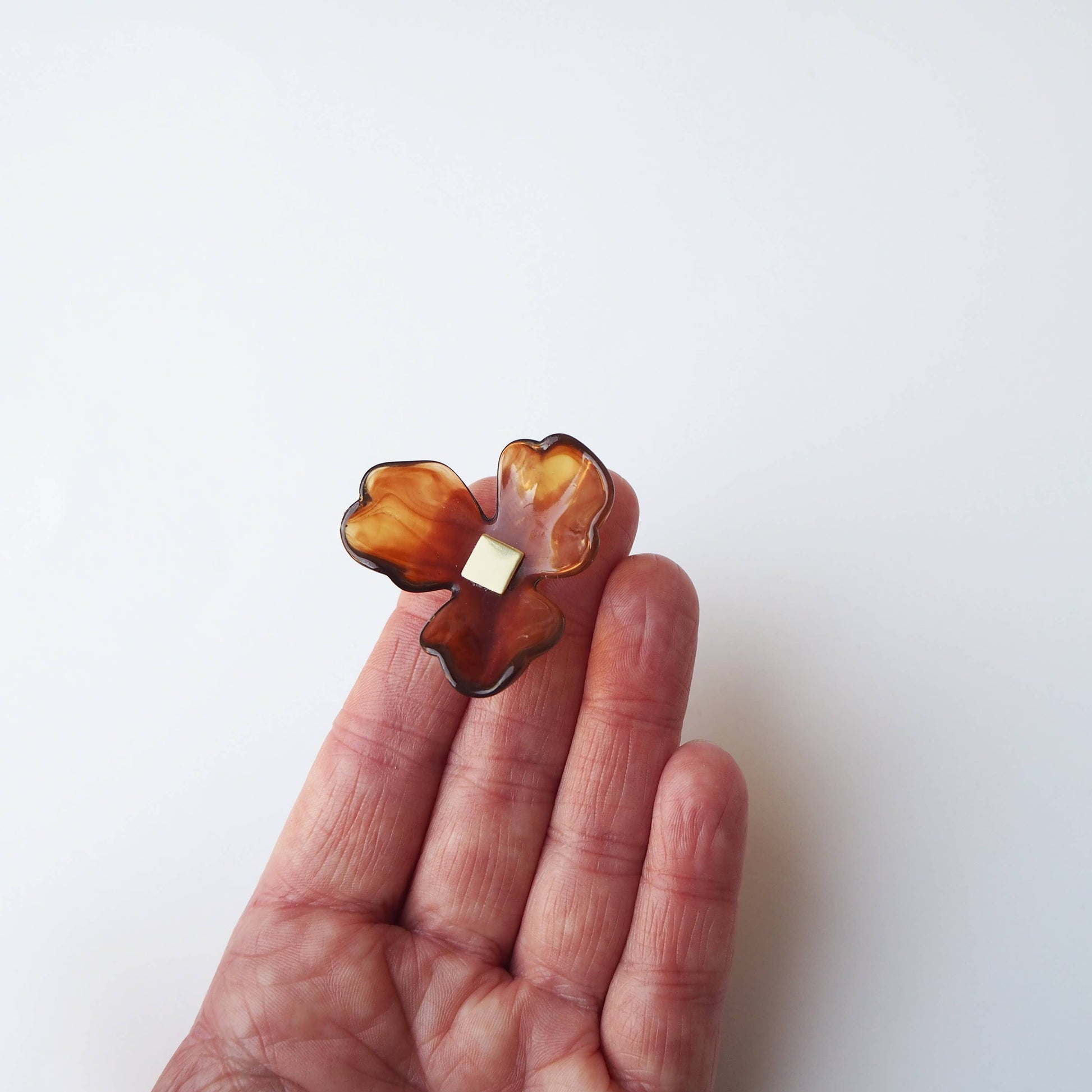 Lightweight acetate flower studs with surgical steel posts