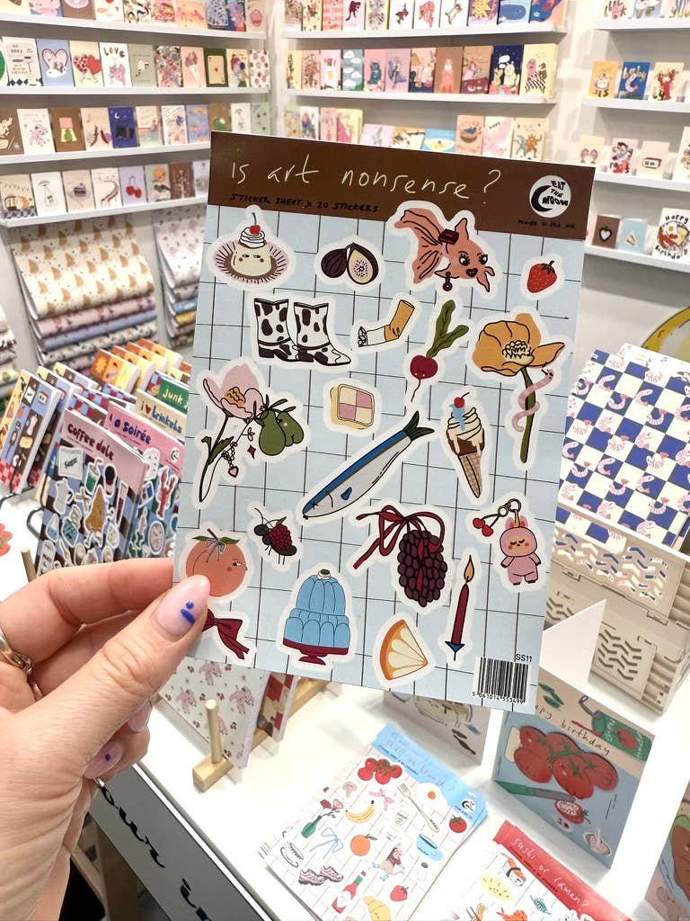 Close up of waterproof mini stickers for stationery and journals