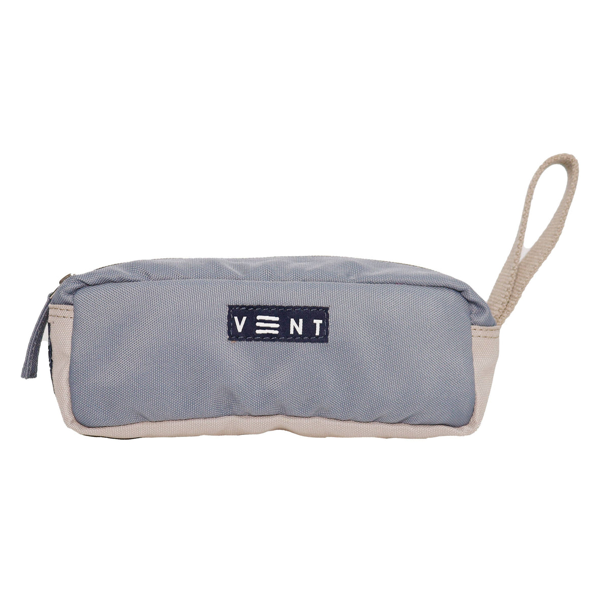 Recycled ocean plastic pencil pouch on desk display
