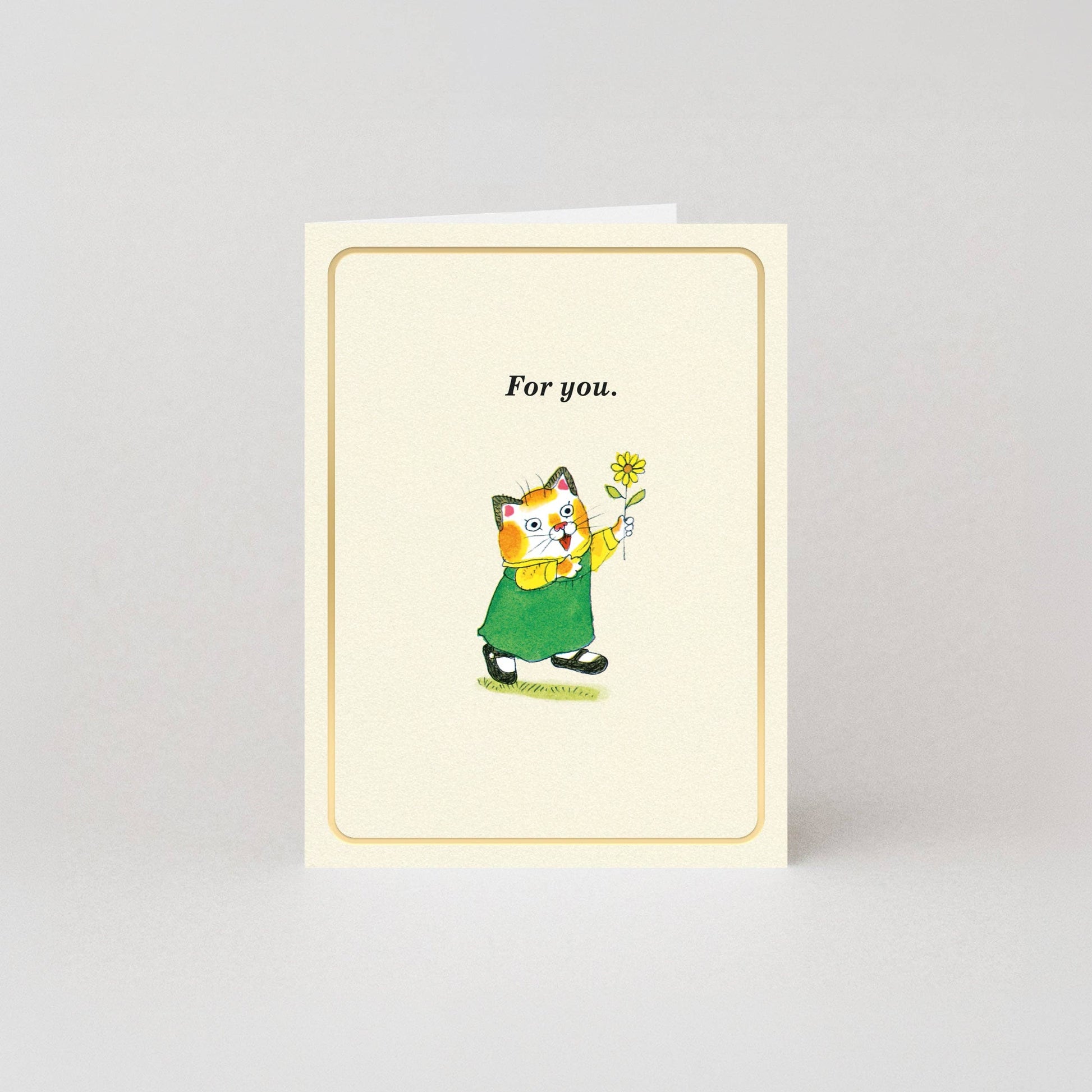 Richard Scarry For You Gold Foil Mini Card front view