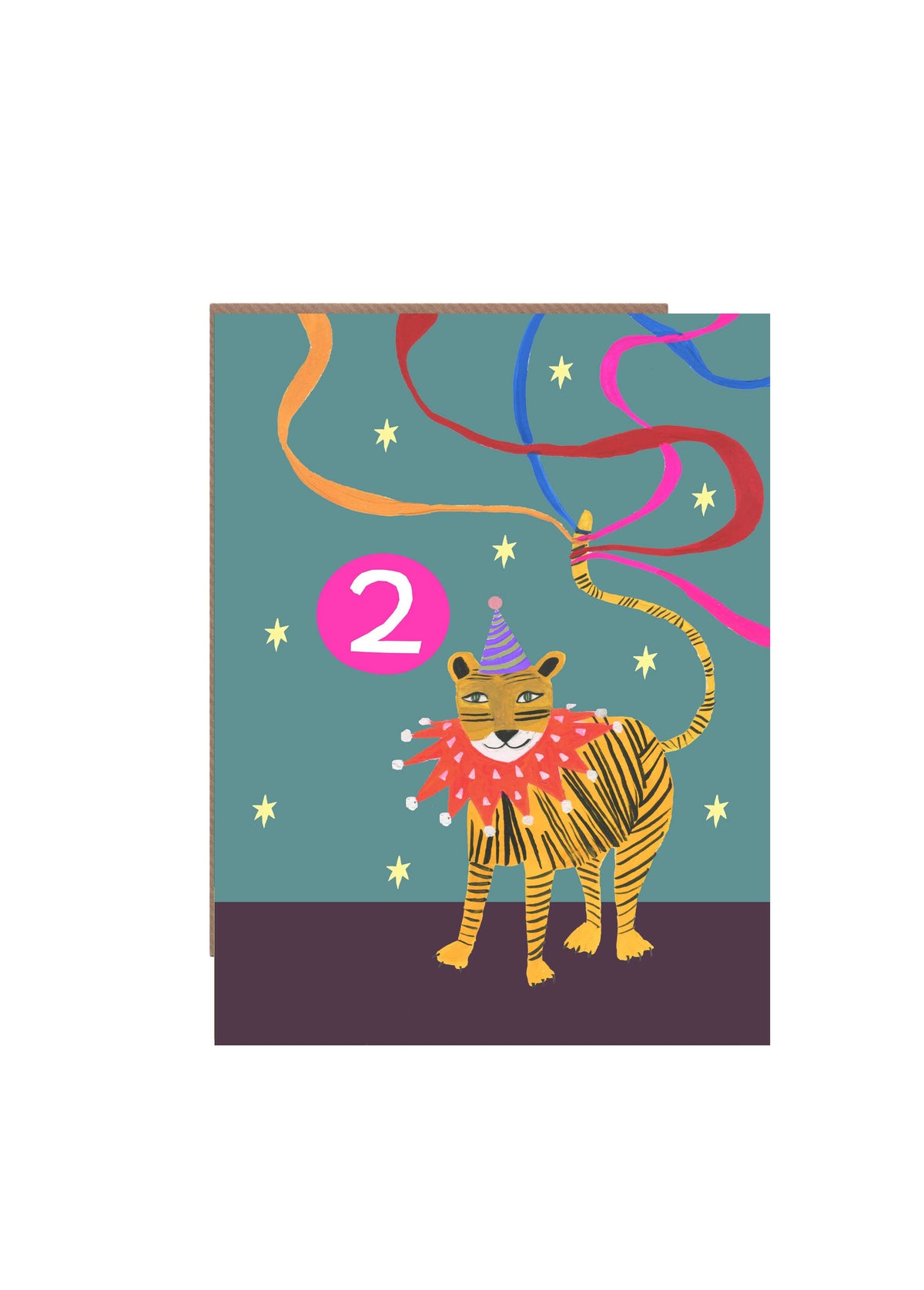 Age 2 Party Tiger Children's Birthday Card by Hutch Cassidy