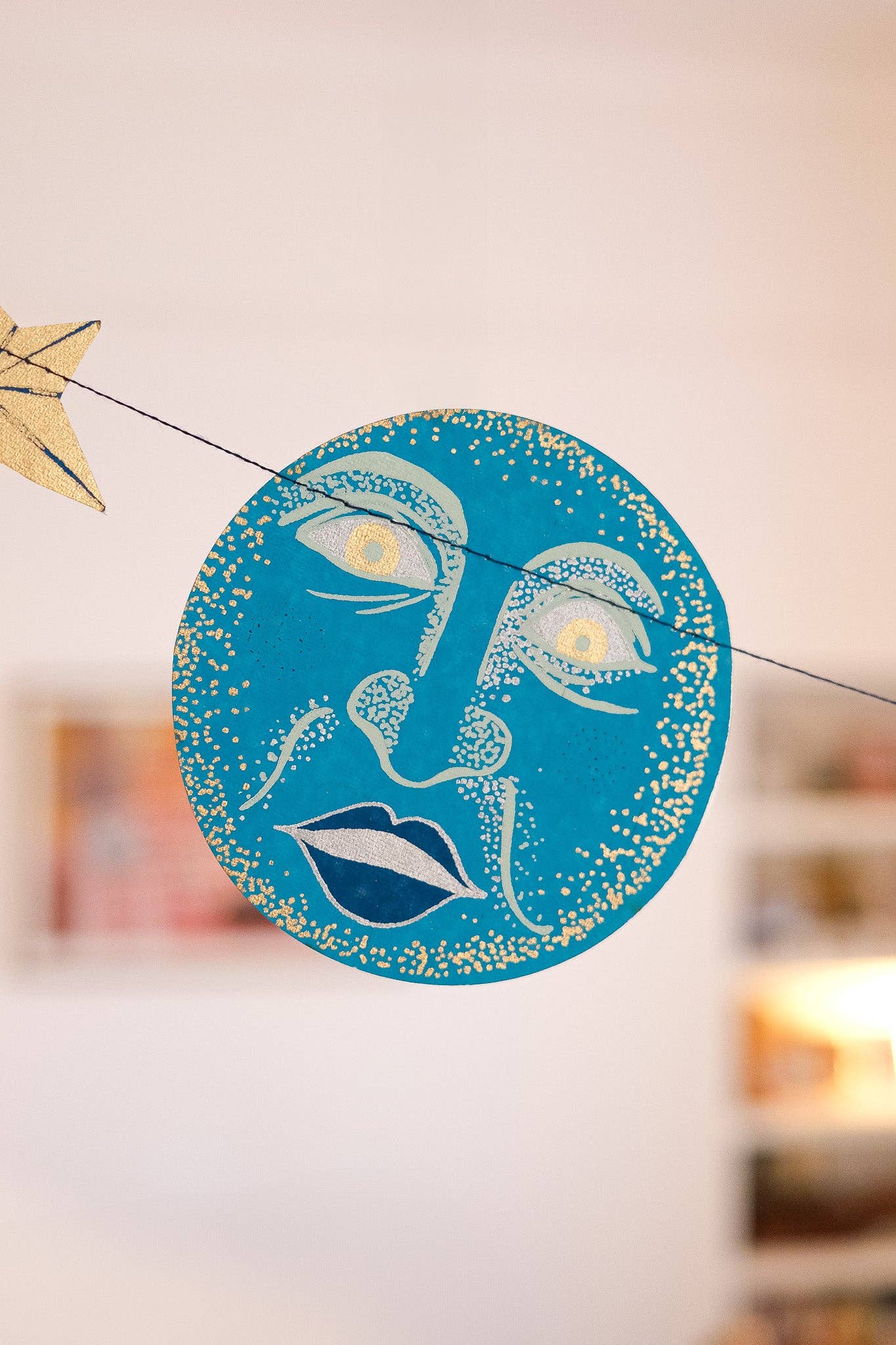 Eco friendly hanging paper garland