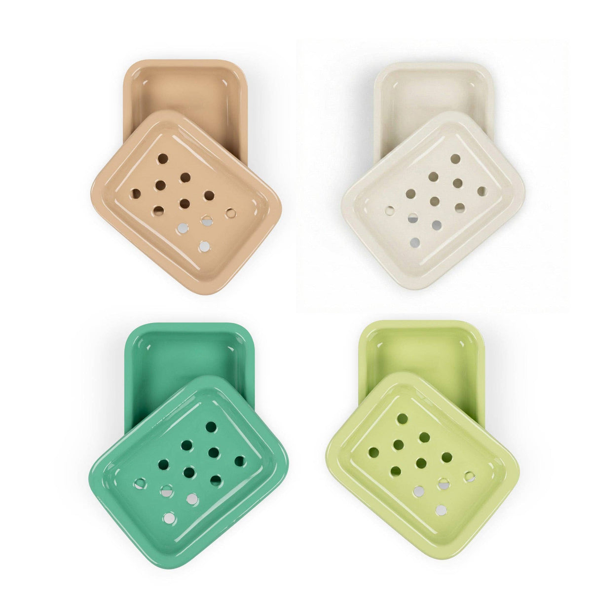 Recyclable kraft card gift box for the Stone White enamel soap dish