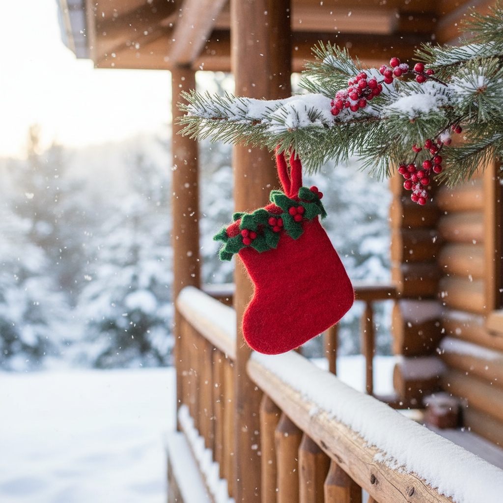 Eco-friendly wool Christmas decoration
