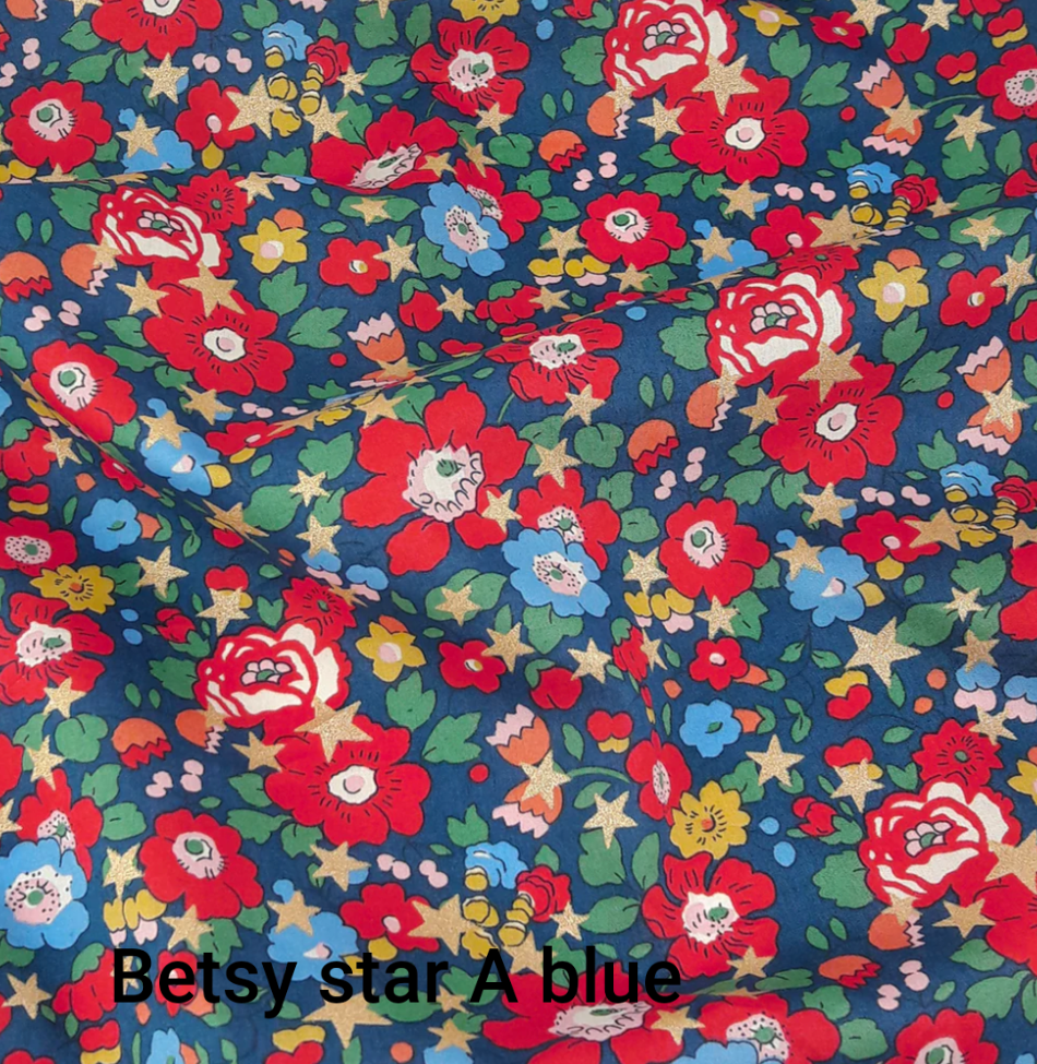 Handmade cotton scrunchie with Liberty fabric design, 9-10cm diameter