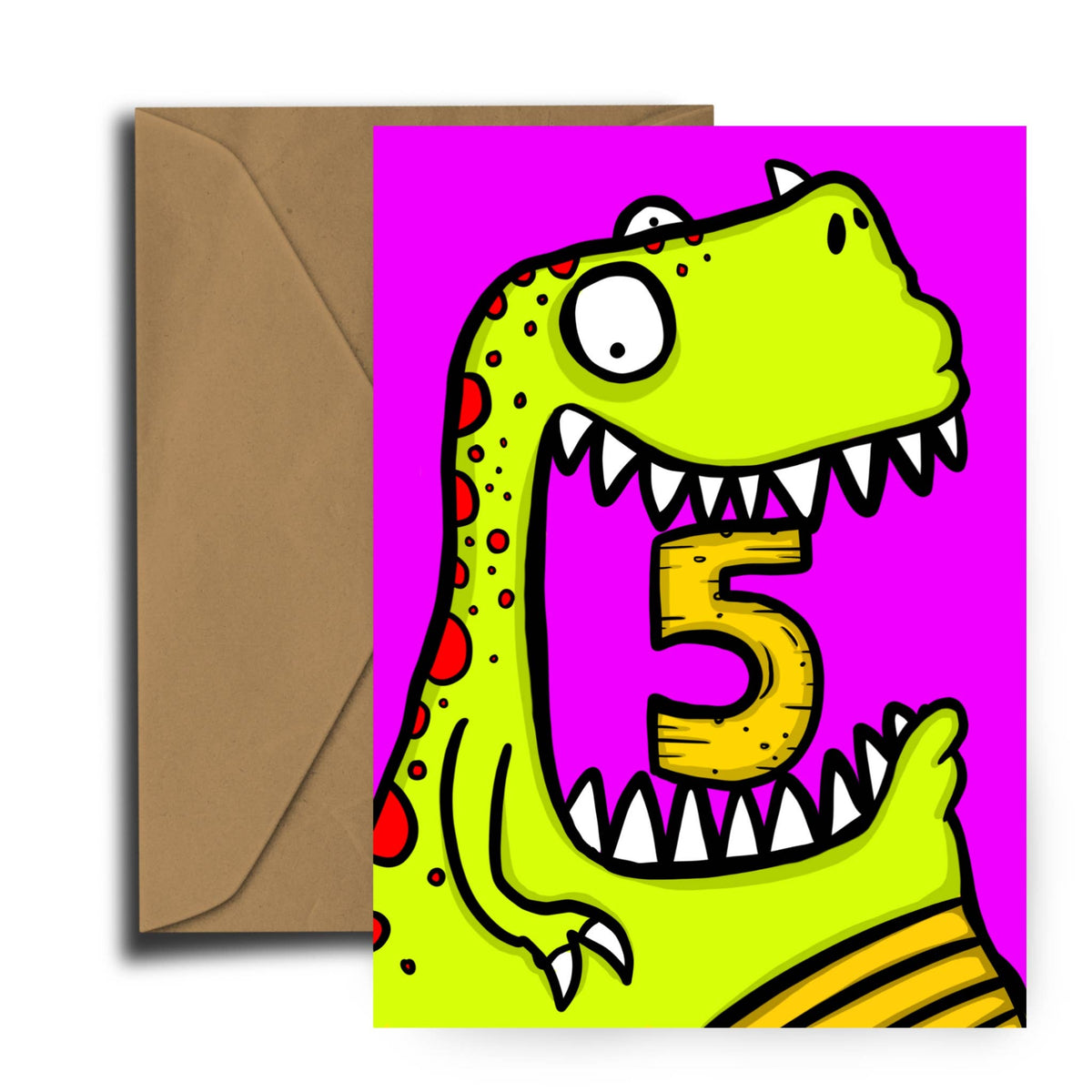 Dinosaur Age 5 Birthday Card