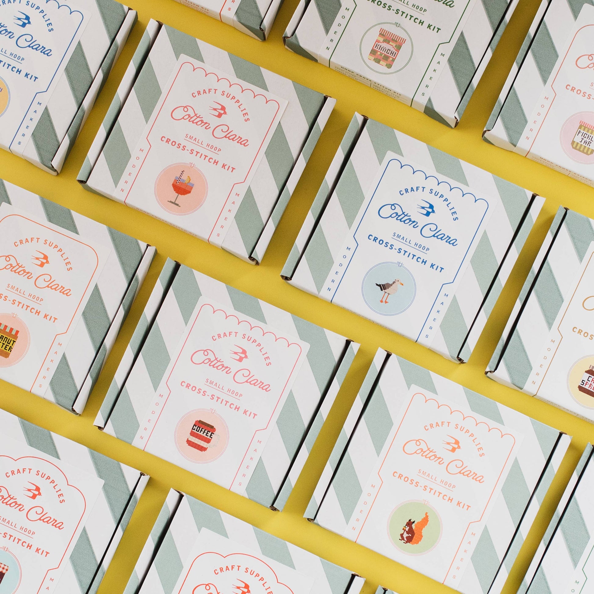 Gift-ready Duck Cross Stitch Kit by Cotton Clara