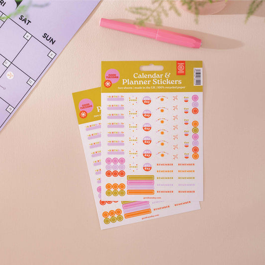 Planner & Calendar Stickers | Recycled Paper Stickers