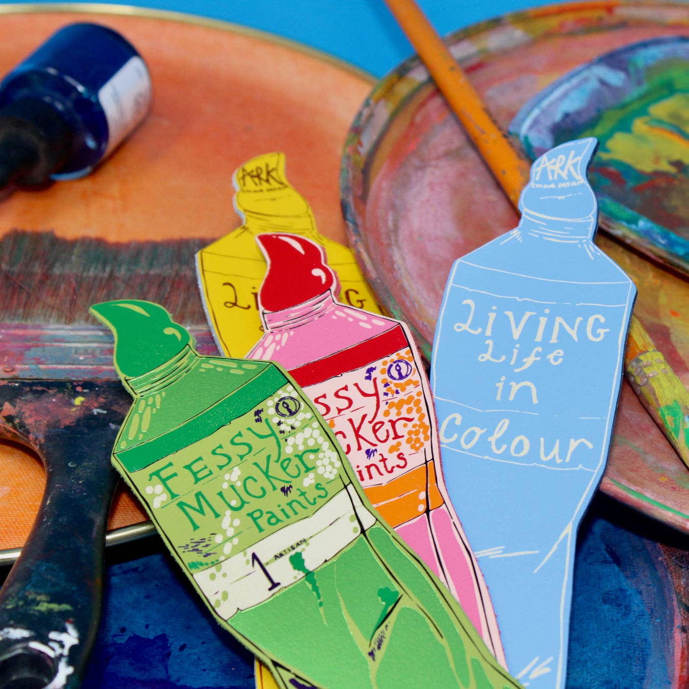 Plastic free packaging for Fessy Mucker leather bookmarks