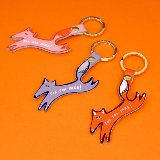 For Fox Sake Orange Key Fob