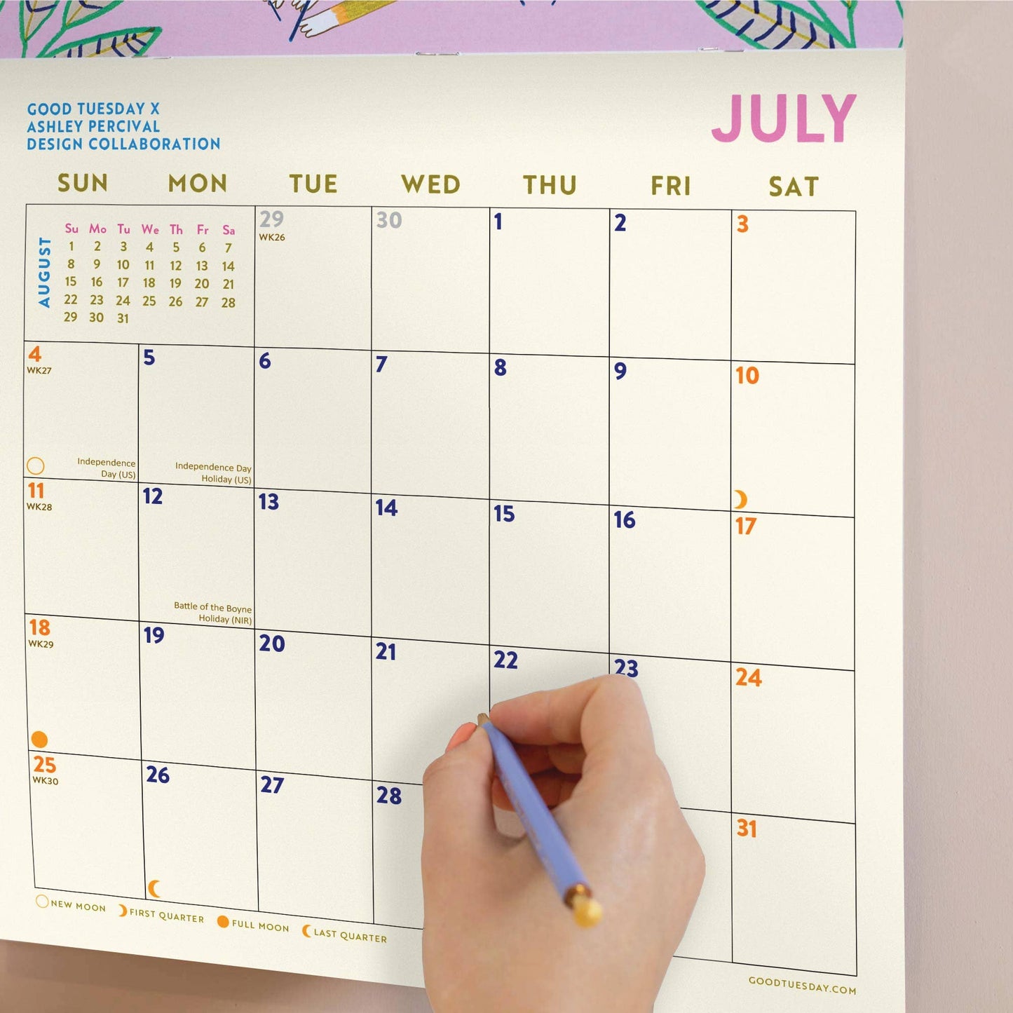 Folk Animals 2027 Sunday start calendar details
