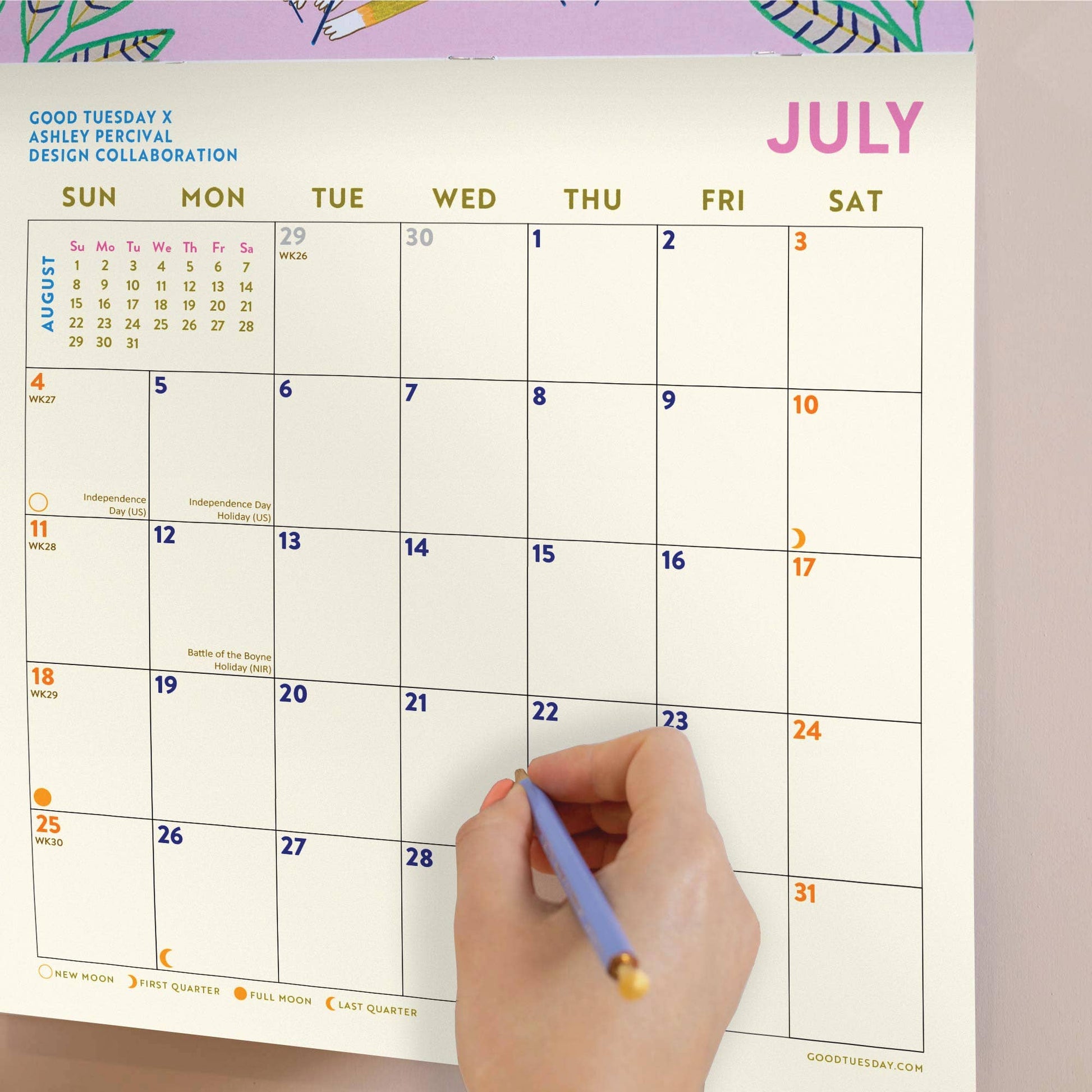 Folk Animals 2027 Sunday start calendar details