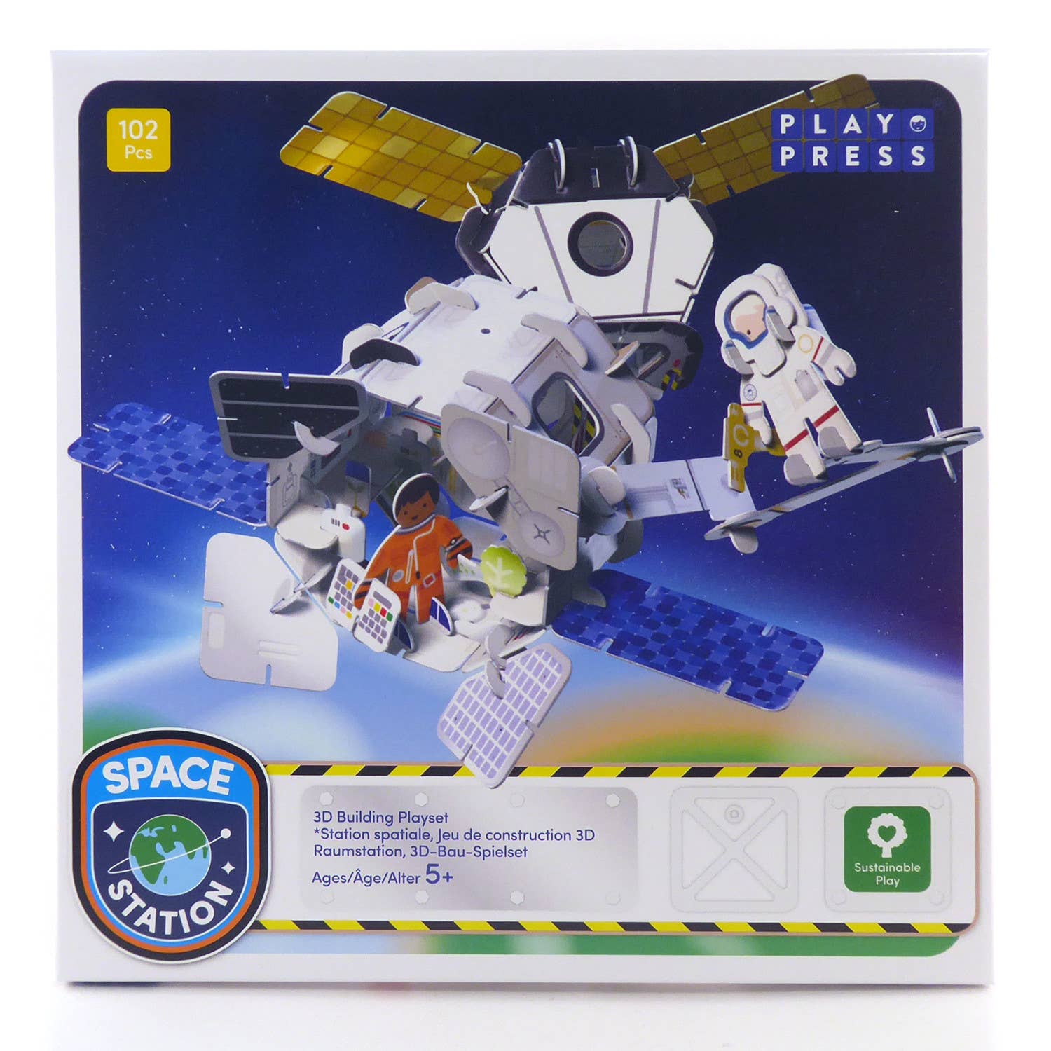 Two astronaut figures and accessories from the space playset