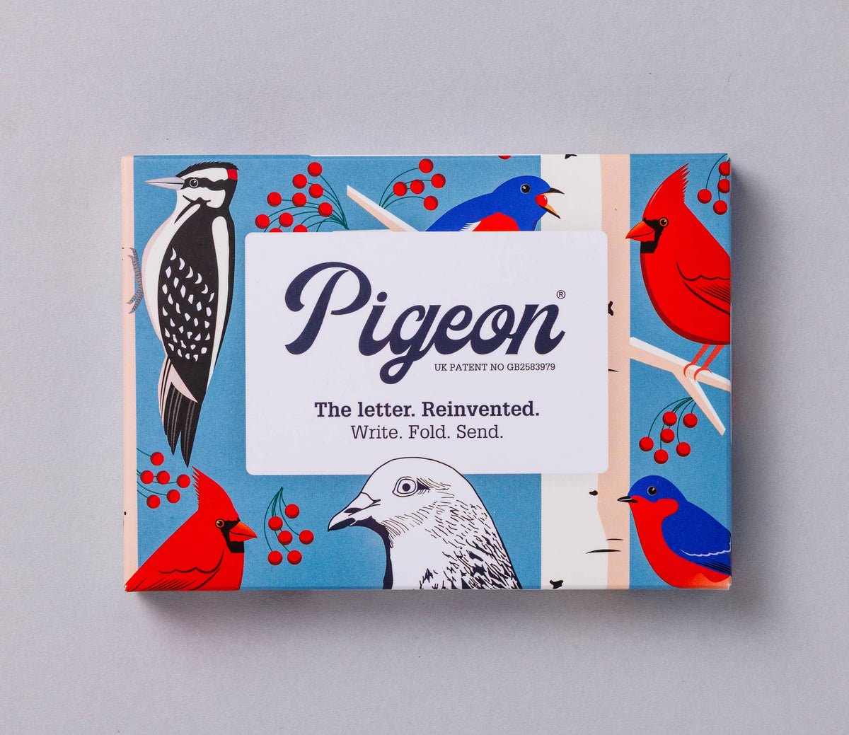 Carnival of Colour Pigeon Letter Pack featuring colourful bird illustrations