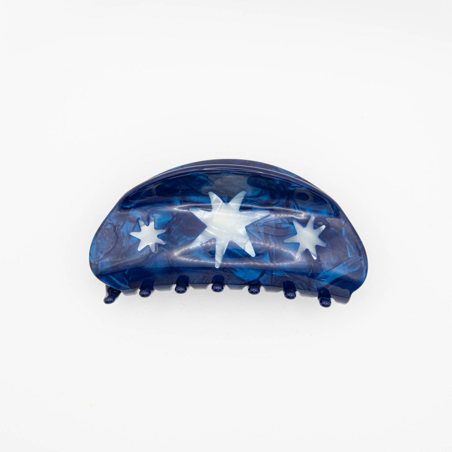 Back view of Hand Drawn Star Medium Hair Claw Clip, lead & nickel-free.