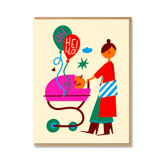 Buggy Baby Card by Flip & Lu