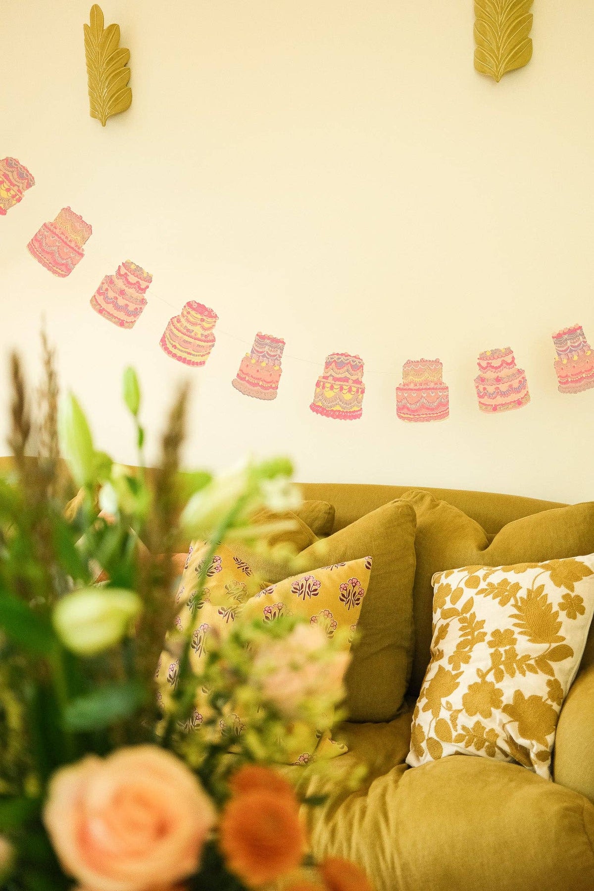 3 metre recycled paper celebration cakes garland