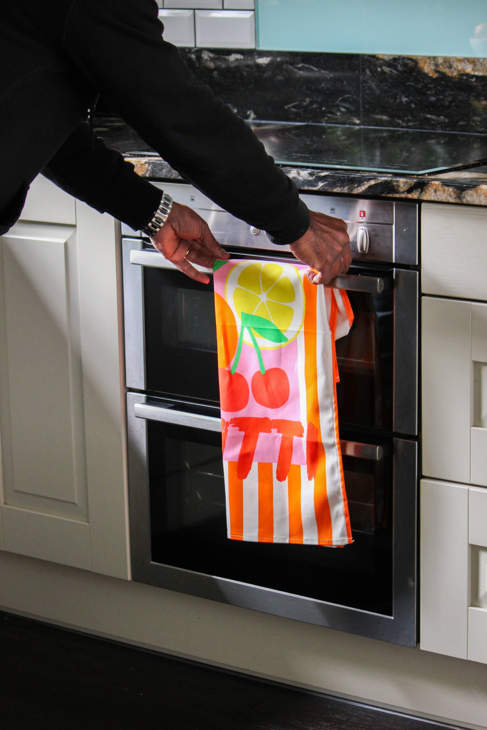 Eco-friendly colourful kitchen towel made in Britain